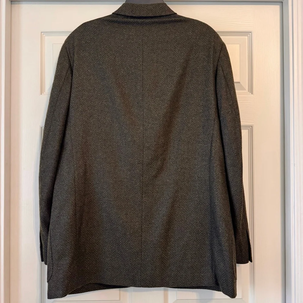 Ermenegildo Zegna Soft 46L Silk & Cashmere Herringbone Sport Coat